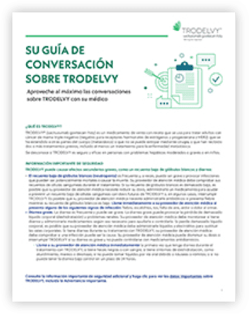 Spanish discussion guide for talking to your doctor about TRODELVY / Guía de conversación en español para que hable con su médico sobre TRODELVY